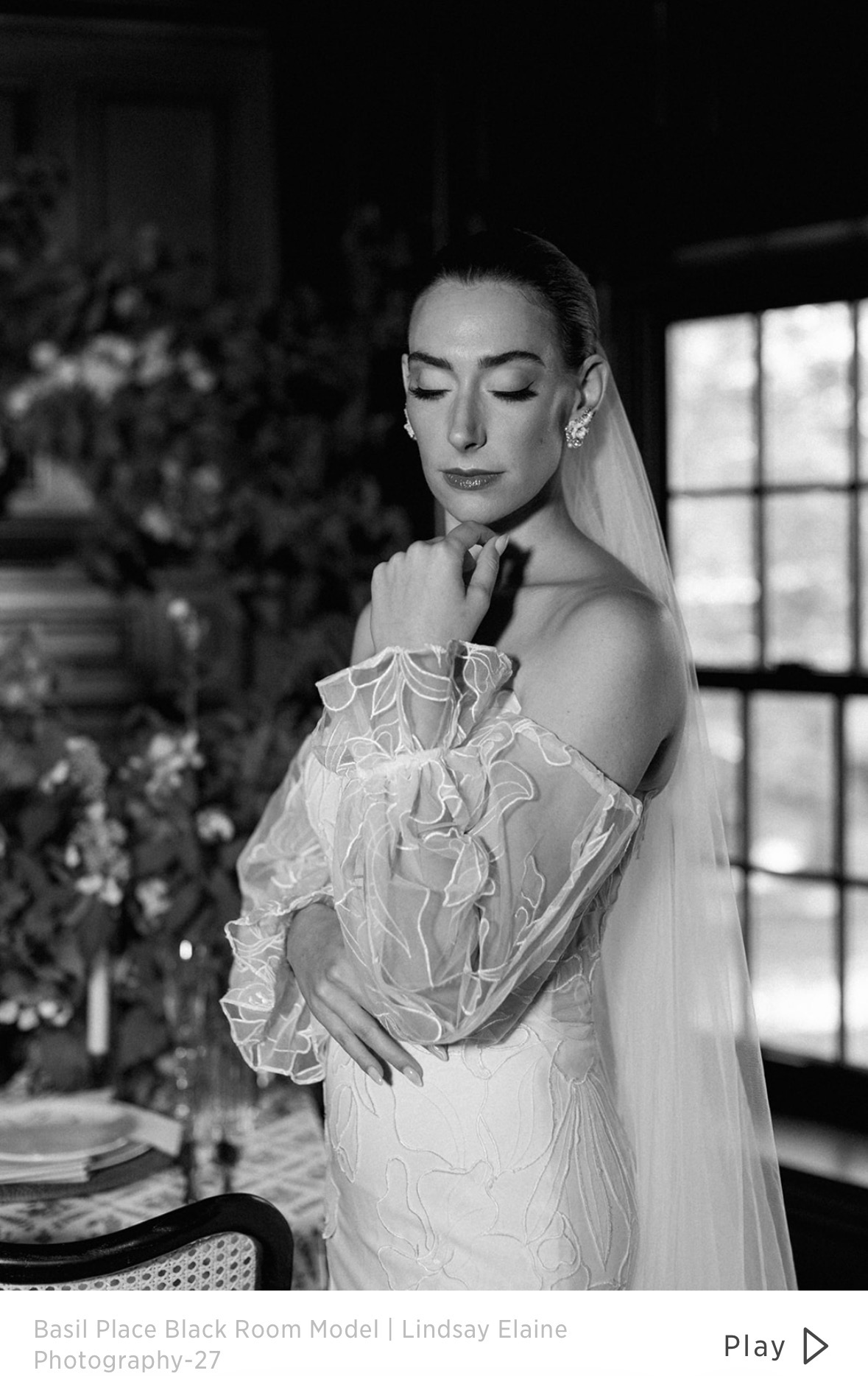 Editorial bridal portrait